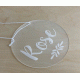 PERSONALISED LASER ENGRAVED ROUND NAME PLAQUE SIGN BABY SHOWER KIDS ROOM CLEAR